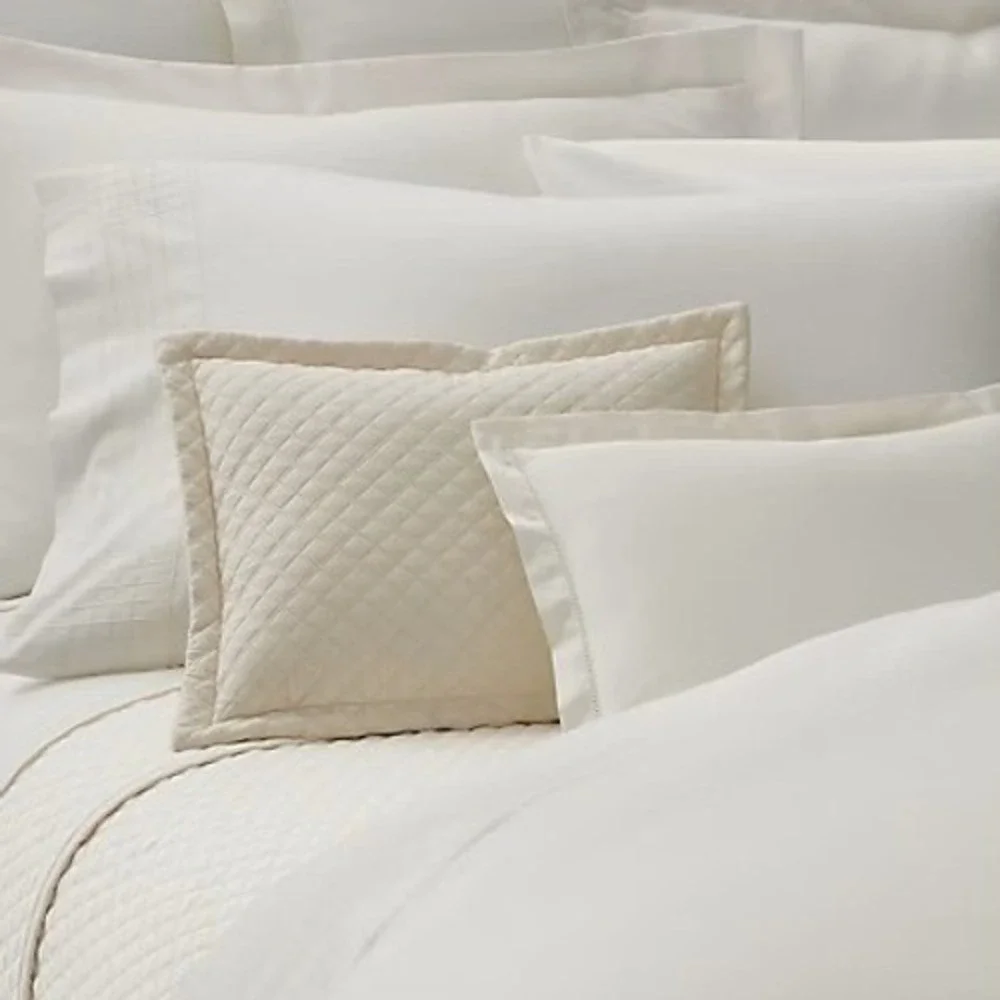 Ralph Lauren Lovan Jacquard King Flat Sheet Parchment Organic Cotton Neutral NEW